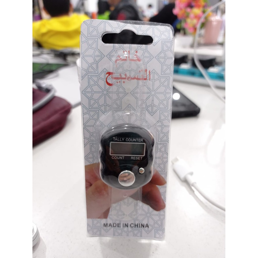GLORI.ID R031 Alat Hitung Digital Tasbih Digital Elektronik Jari Counter Mini Import Murah COD-HITAM