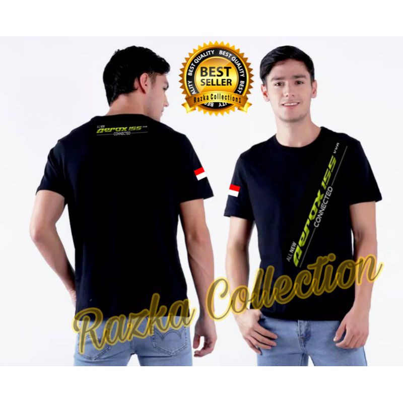 KAOS BAJU ALL NEW AEROX VVA CONNECTED - Razkacollection1