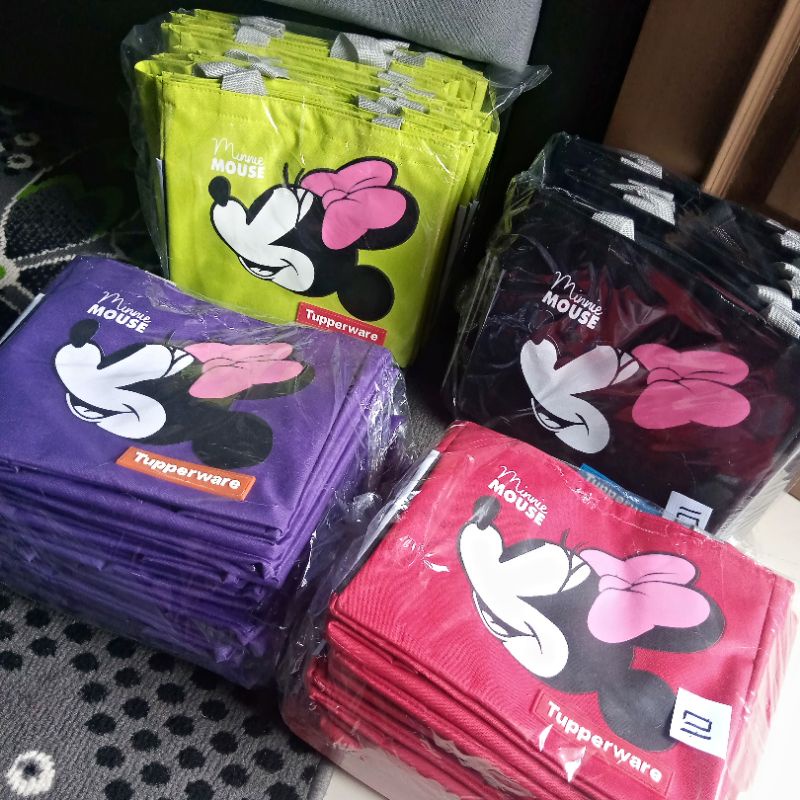 Tas bekal Minnie Mouse ( Zipper bunga Es ) / Minnie Mouse Tas Tupperware