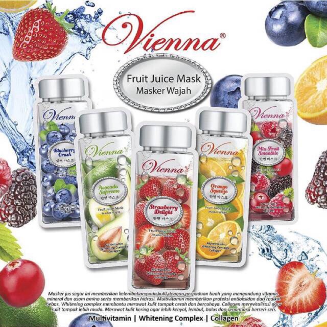 Vienna Fruit Juice Sheet Face Mask Masker Wajah