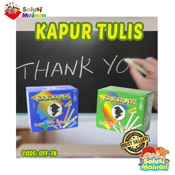 

Baru Blackboard Chalk Kapur Tulis Putih Dan Warna Isi 50 Batang