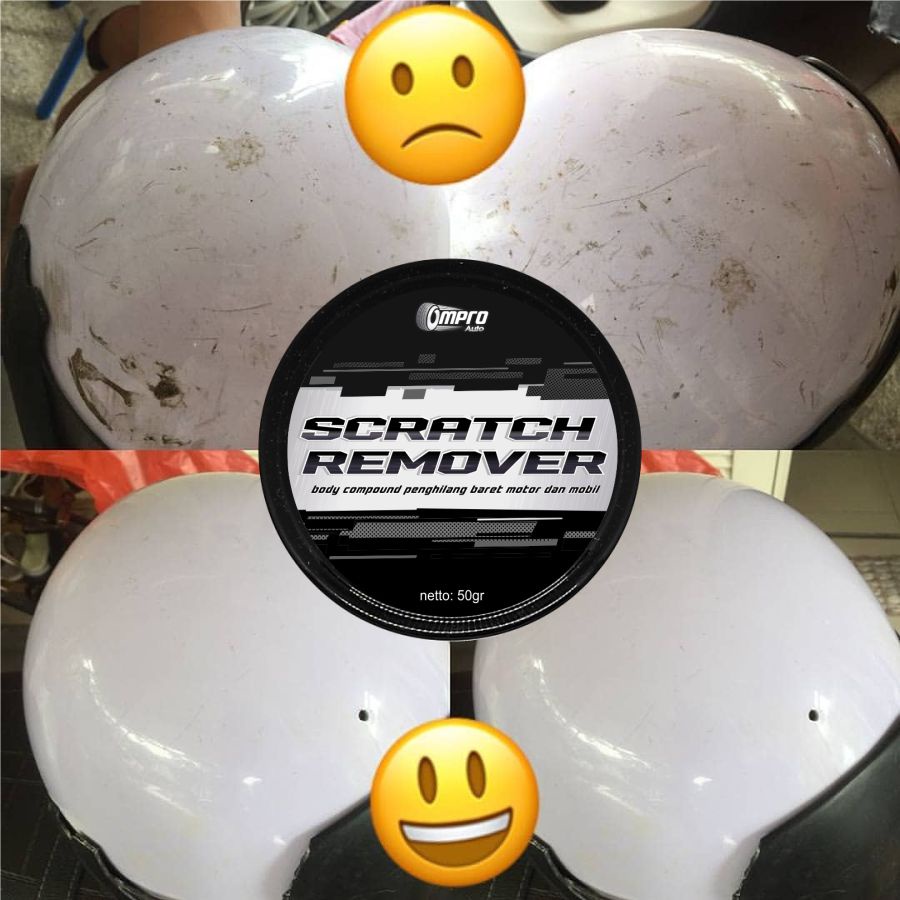 OMPRO SCRATCH REMOVER Compound Penghilang Baret di Body Mobil Motor Helm Permanen Ampuh Cod Asli Ori