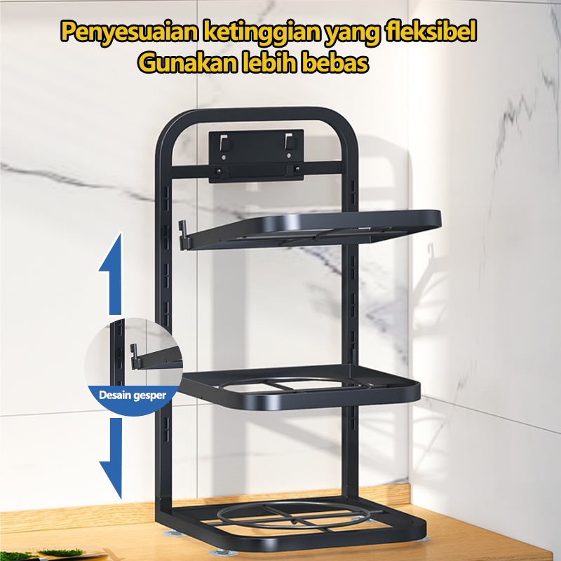 (COD)Wastafel Dapur Di Bawah Rak Rak Pot Kabinet Atas Rak Panci Multi Fungsi 4/5 Tingkat