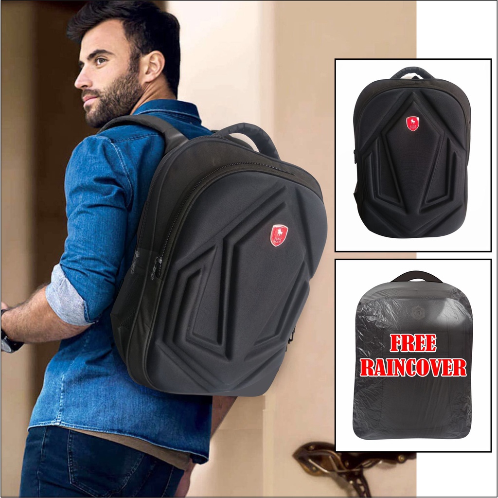 Unipolo 8801 - Tas Sekolah Punggung Pira Wanita Unisex Model Ransel Laptop Emboss