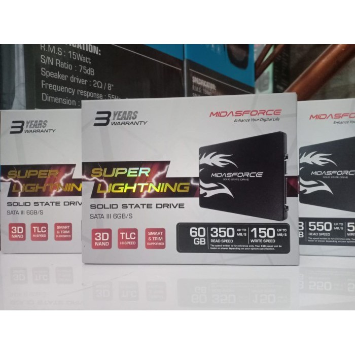 SSD 60GB MIDASFORCE SATA III Original Resmi