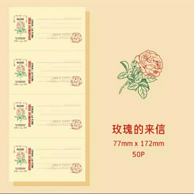

RETRO POSTMARK VINTAGE SERIES ROSE