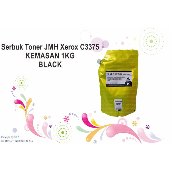 Serbuk Toner JMH Xerox C3375 KEMASAN 1KG Black