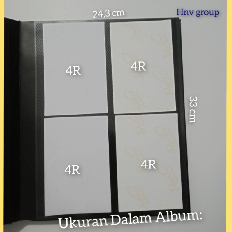 ALBUM FOTO BESAR MAGNETIK BLACK SHEET EDITION 3R 4R 10R