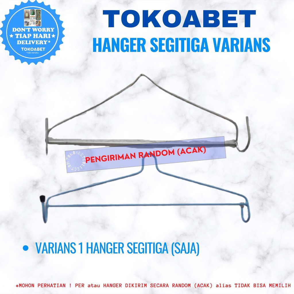 PER PEGAS dan HANGER SEGITIGA PAKET HEMAT ada VARIANS (ACAK) TOKOABET