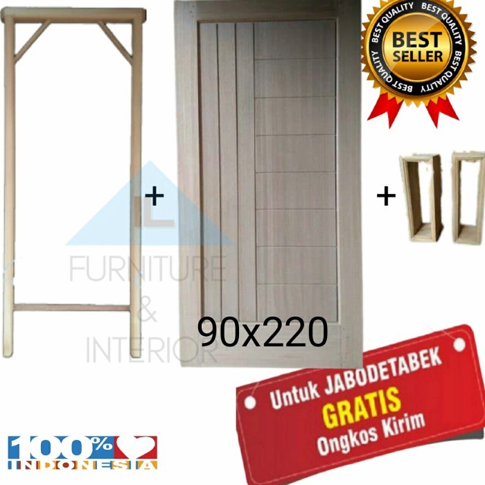 Kusen dan Daun Pintu Minimalis Kayu Meranti Oven pintu utama/kamar