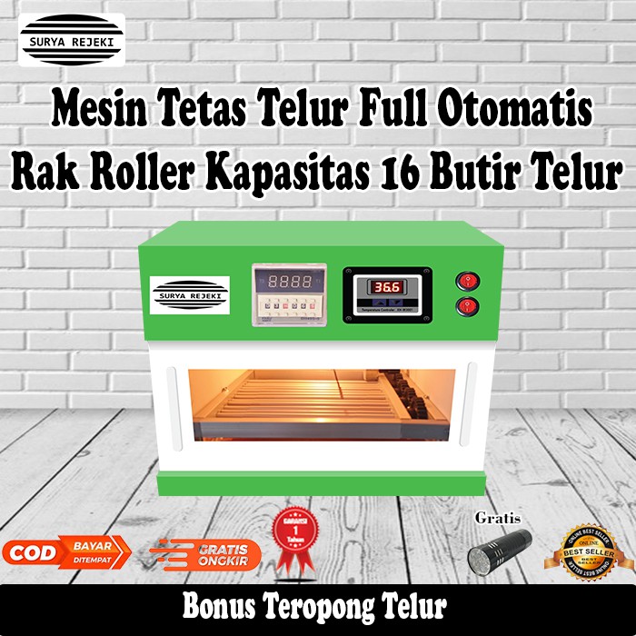 mesin tetas telur penetas telur burung full otomatis kap 16 roller