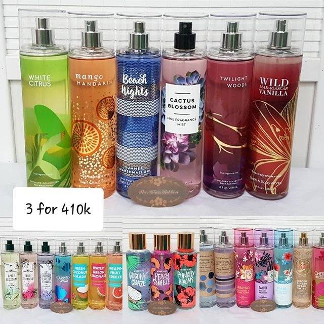 MIX &amp; MATCH BATH AND BODY WORKS BODY MIST (3 FOR 410K)