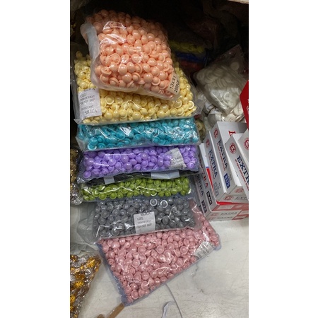 12 buah KANCING JAMUR MUTIARA/KANCING KRISTAL DOP/KANCING KEBAYA/KANCING JAMUR/KANCING BAJU 12mm 12p