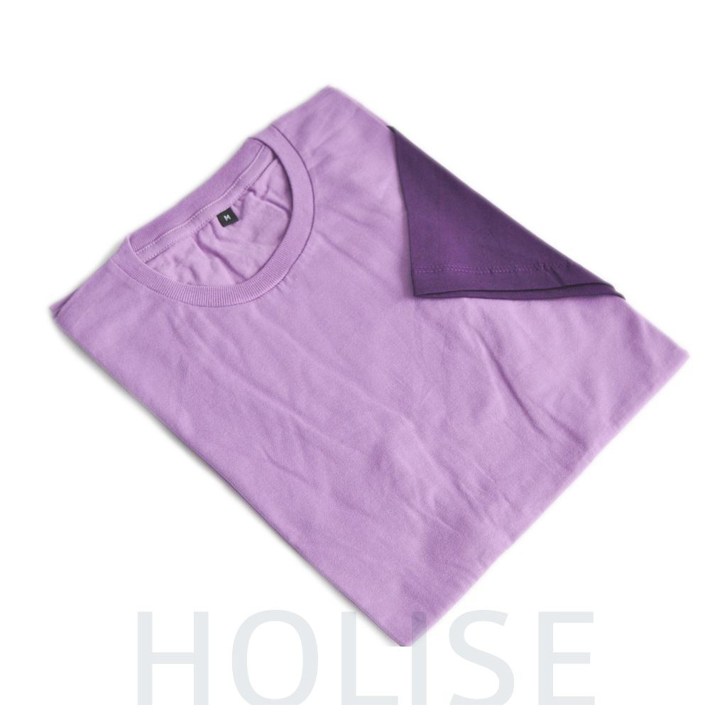 Kaos Polos Basic O-Neck Kombinasi Ungu Muda Tua- High Quality Cotton