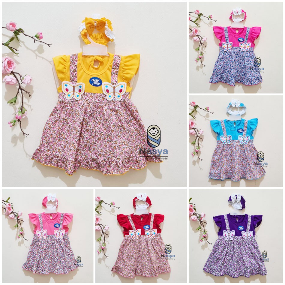 [ PROMO 7.7 ] [P-030] Dress Bayi / Dress Anak Perempuan Usia 0-6 Bulan -  Planet Kids (Planet Kid)