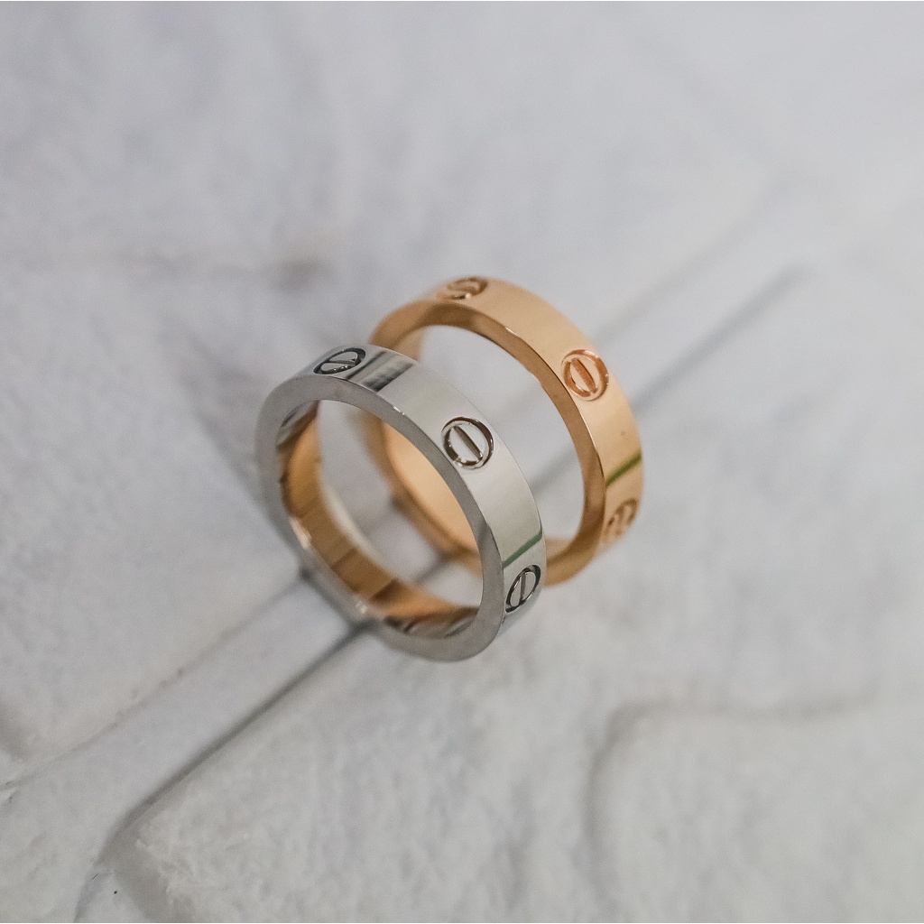 Cincin titanium CTR tanpa mata korea style anti karat