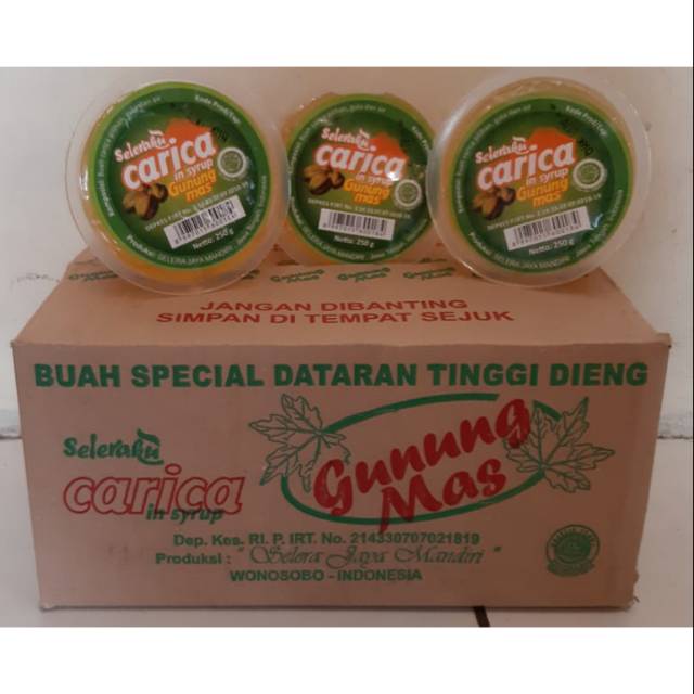 

Carica in syrup