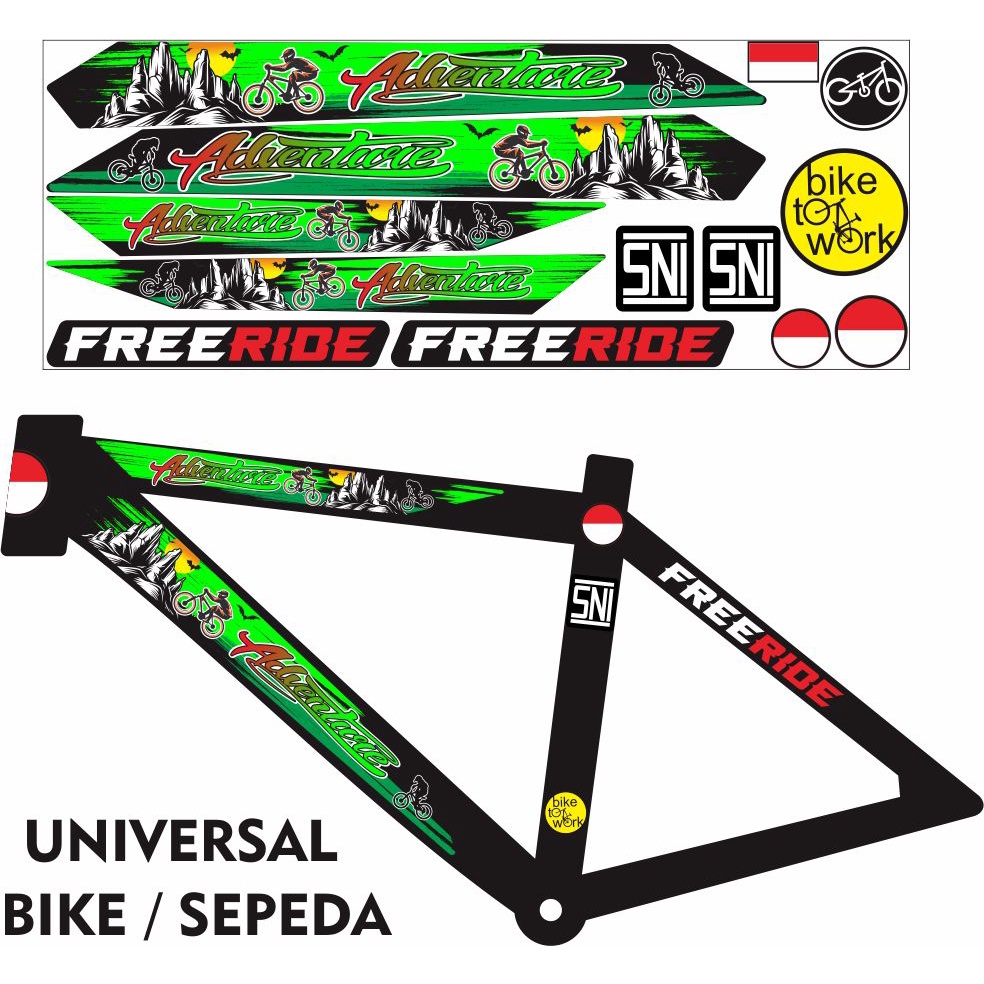 STRIPING STICKER BUAT SEPEDAH VARIASI MOTIF SEPEDA UNIVERSAL / STICKER BIKE ADVENTURE /  BIKE BMX / 