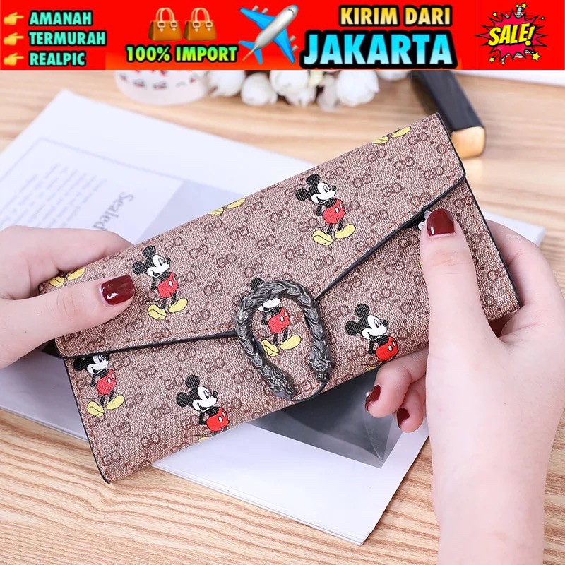 TI 3083 - DOMPET PANJANG WANITA MICKEY DOMPET WANITA IMPORT MURAH - E