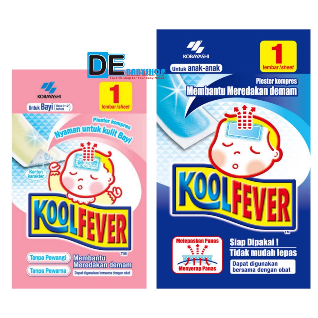 KOOLFEVER / KOOL FEVER / COOL FEVER Bayi | Anak-anak | Kool Fever | Plester Kompres Demam Sachet