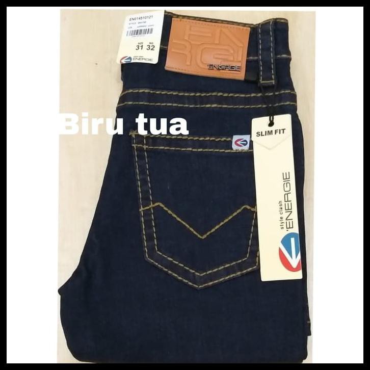 55CL CELANA JEANS PANJANG PRIA SLIMFIT ENERGIE IMPORT ORIGINAL - BIRU MUDA H3MN
