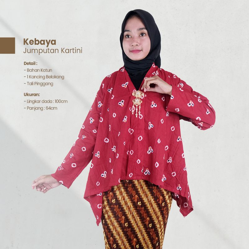 Kebaya Jumputan Kartini Warna Premium - Naira Batik