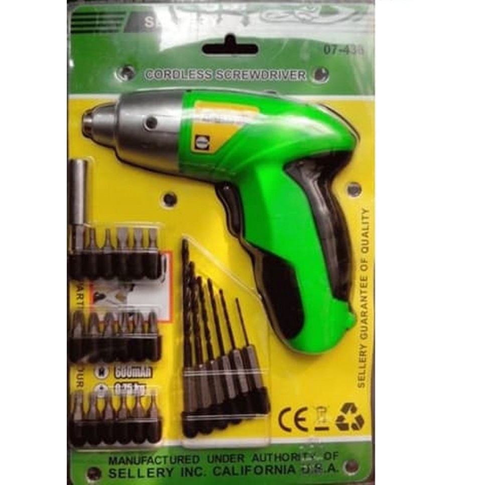 Mesin Bor Tangan Portable Cordless Kecil Charger Tanpa Kabel Serbaguna