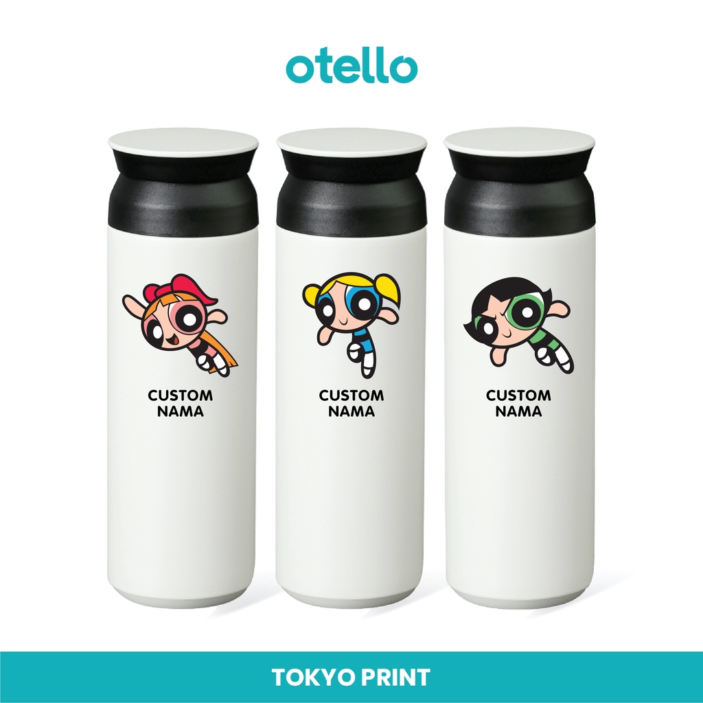 Thumbler Powerpuff Girls Custom Tumbler Karakter Tambler Cetak Print UV Botol Minum Hadiah Anak