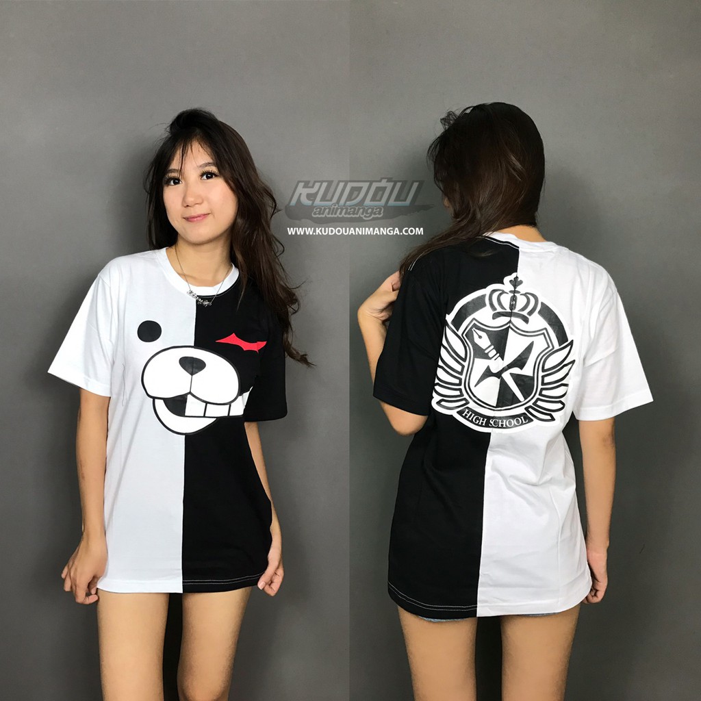 Kaos Anime Danganronpa Monokuma Black white Katun