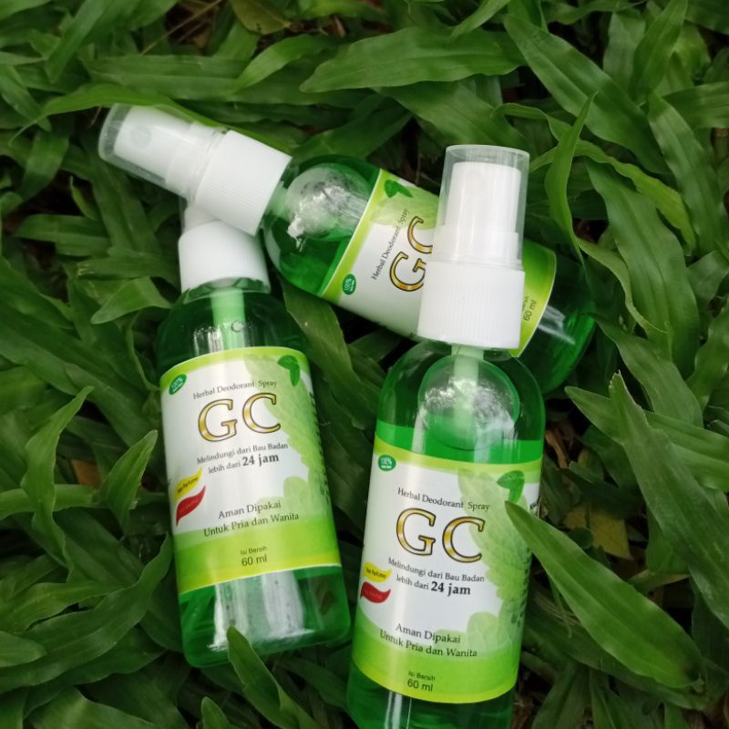 DK Deodorant GC HERBAL Spray Penghilang Bau Badan Spray Alami 60ml / Deodorant Badan Anti Bau Keringat Herbal