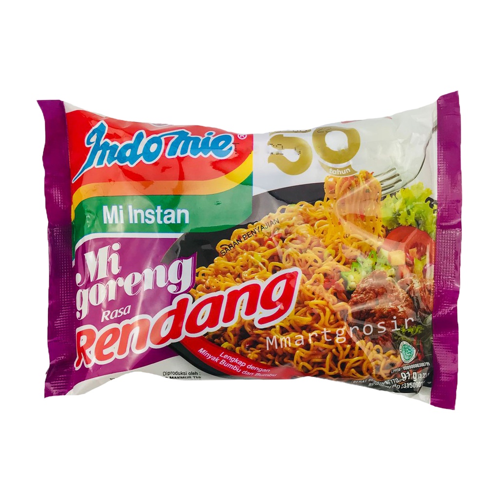 Indomie / Mie Goreng Instan / Mie Goreng Rasa Rendang / 91gr