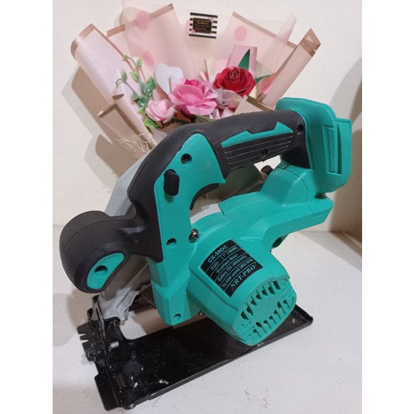 Circular saw cordless, serkel baterai NRT Pro unit only, no nagawa, xenon