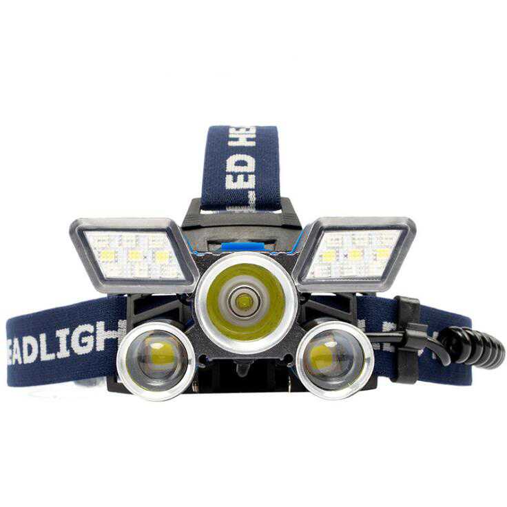 IDN TOOLS - Albinaly Senter Kepala Headlamp Cree XM-L2+2XPE+Red Blue LED - TG-007