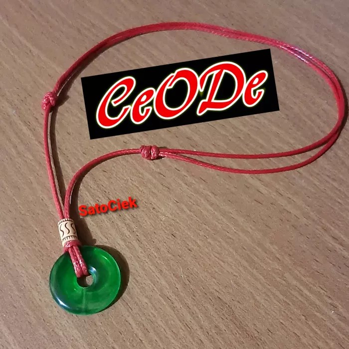 Kalung Tali Bandul Giok Hijau