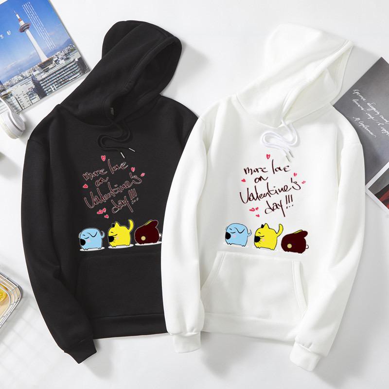 SW070 - Sweater Hoodie Wanita LOVE VALENTINE SIZE FIT XL-2
