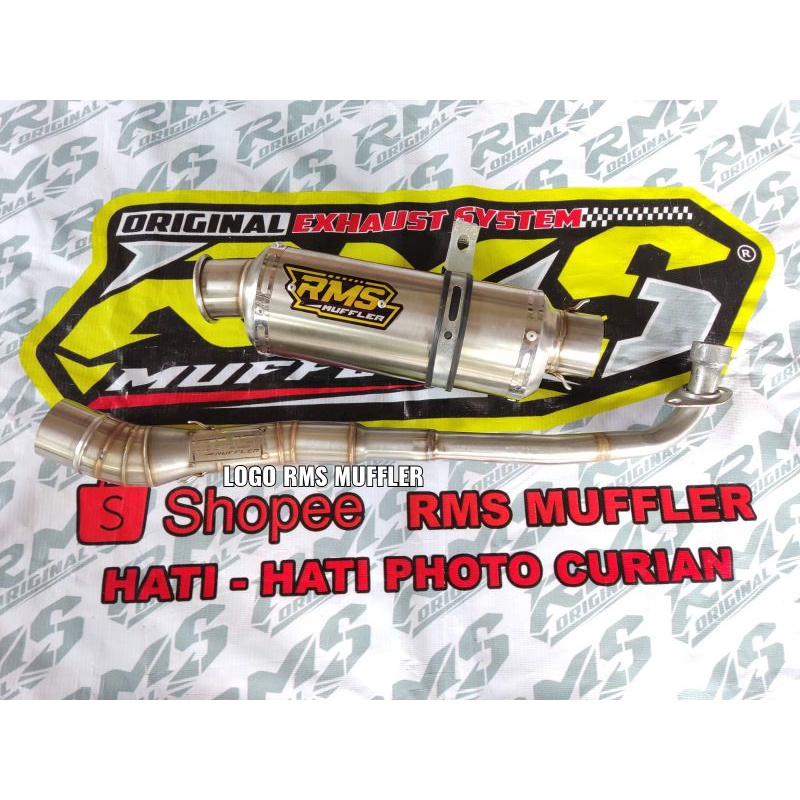 KNALPOT RMS MUFFLER ORIGINAL OVAL VEGA R JUPITER Z SMASH SHOGUN ASTREA LEGENDA GRAND C70 LEHER PATEN
