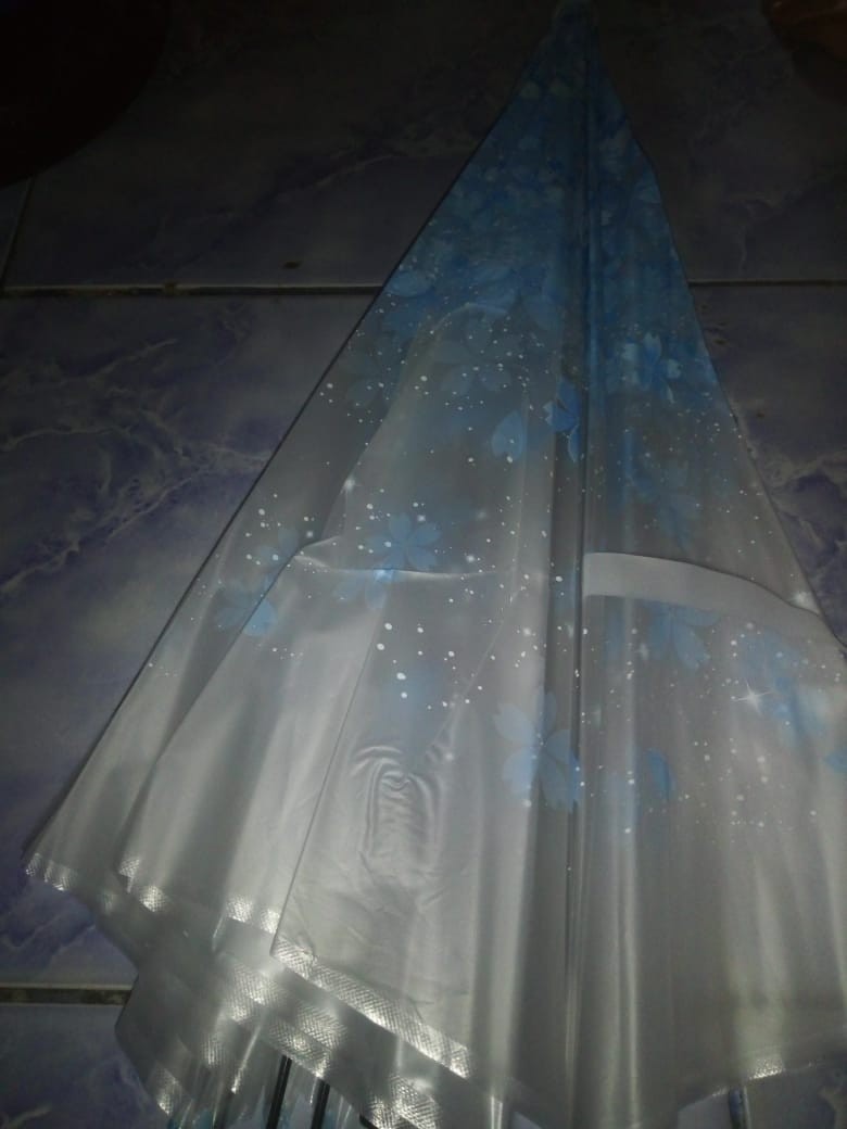 Rajakarta Payung Transparan Standar Tongkat Motif Mix Banyak Karakter Lucu