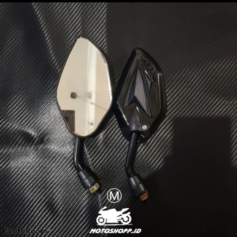 SPION MOTOR MODEL HONDA VARIO CNC PENDEK HONDA DAN YAMAHA UNIVERSAL VARIO,BEAT,MIO,SCOOPY,GENIO,NMAX-Hitam