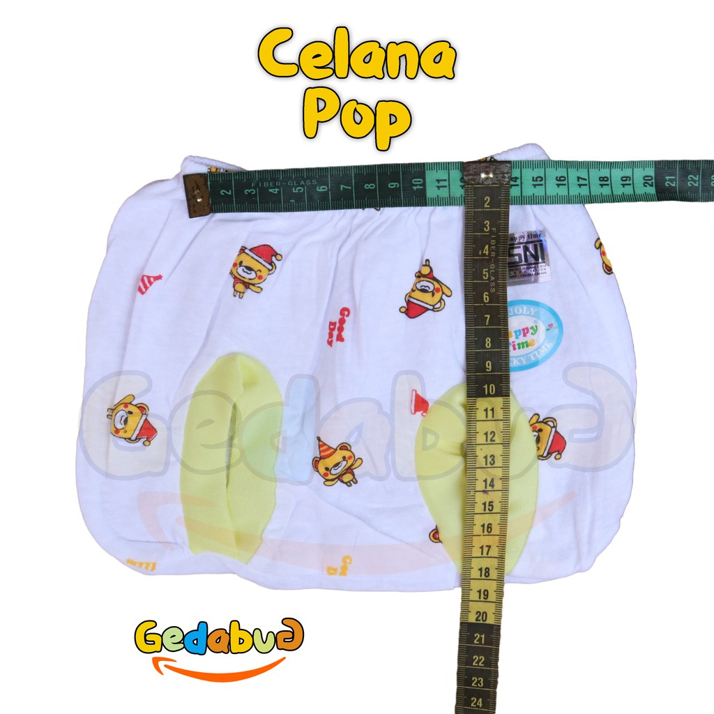 6 Pcs - Celana Pop Lucky Time | Perlengkapan Pakaian Bayi New Born - Gedabug