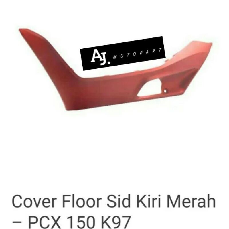 cover under side pcx 150 k97 RL floor side samping bawah merah doff harga satuan ori honda