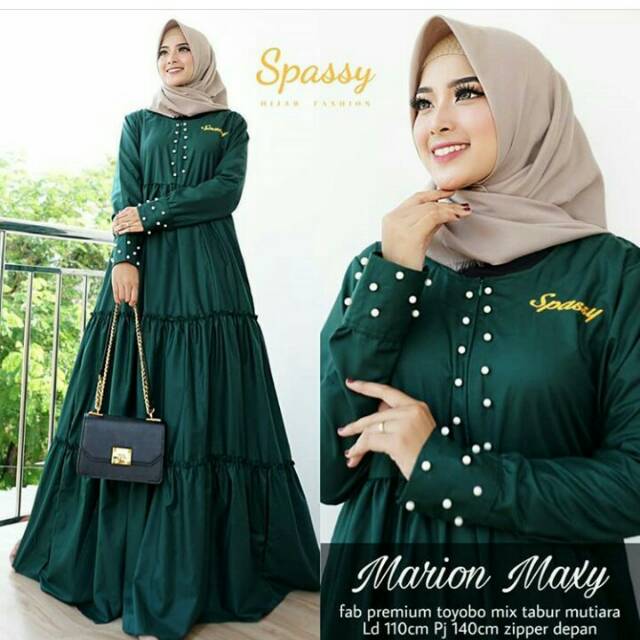 Baju gamis marion maxy mutiara