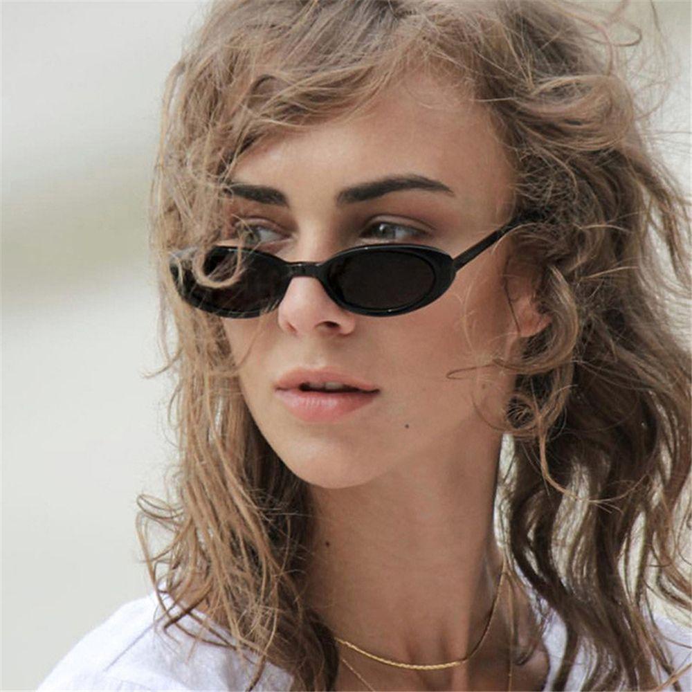 Suyo Retro Oval Kacamata Hitam Jelly Warna Streetwear Gothic Kacamata Eyewear Bingkai Kecil