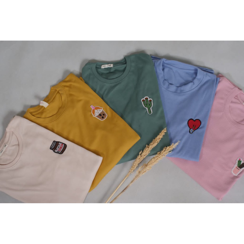 KAOS RIB PREMIUM/PATCH TUMBLR LUCU/KAOS WANITA PANJANG/KAOS MURAH