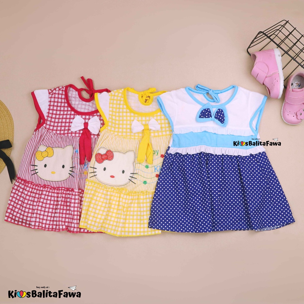 [GRATIS BANDO] Setelan Bayi Imut size 0-12 Bulan / Baby New Born Baju Dress Anak Perempuan Motif