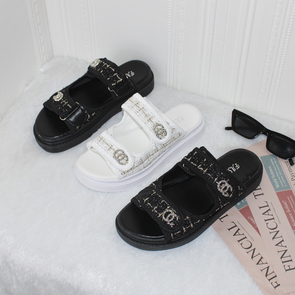 Free Box Sepatu Wanita Terlaris Sandal Wanita Termurah NS520 Sandal Wanita Sandal Kasual Import