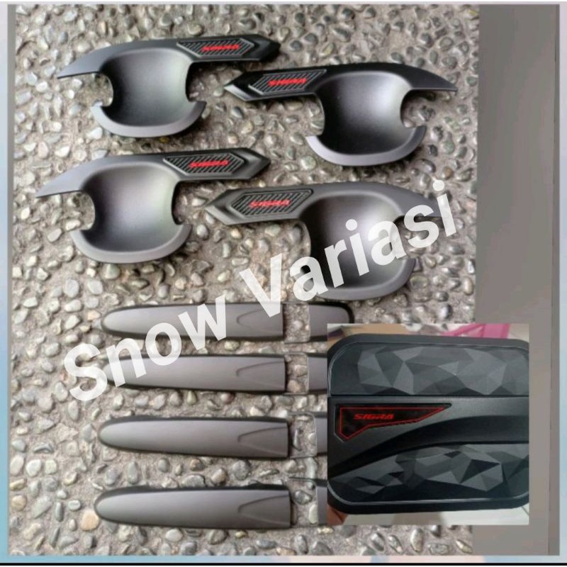 Paket Outer Handle Tank Cover Daihatsu Sigra Hitam