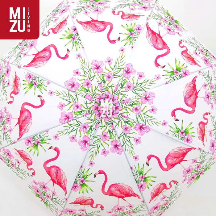 [CLEARANCE SALE] FLAMINGO GARDEN Rain Umbrella Payung Hujan Fashion Korea Semi Doff Translucent