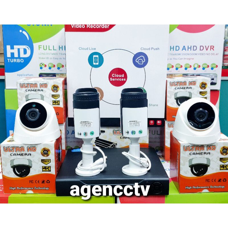 PROMO PAKET CCTV 4 KAMERA LENSA 8MP 2560P ULTRA HD  IR SONY GARANSI 2THN