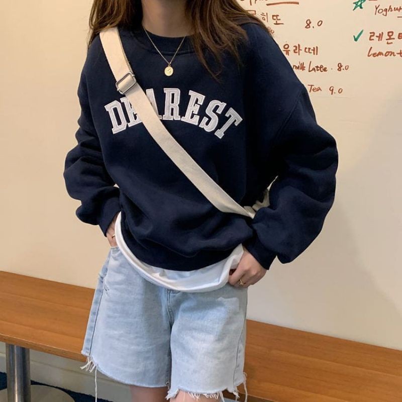 Sweater Dearest - Pakaian Wanita Dan Pria - Bahan Fleece - Allsize