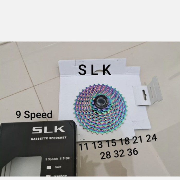 Sprocket SLK Rainbow 9 Speed 11-36T Multi color pelangi